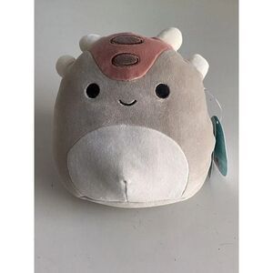 Squishmallows 8” AINHOCA Ankylosaurus Gray Taupe Brown Armored Dinosaur Soft NEW